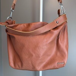 RUDSAK Genuine Leather Ladies Satchel Hand bag Shoulder bag in Brown.